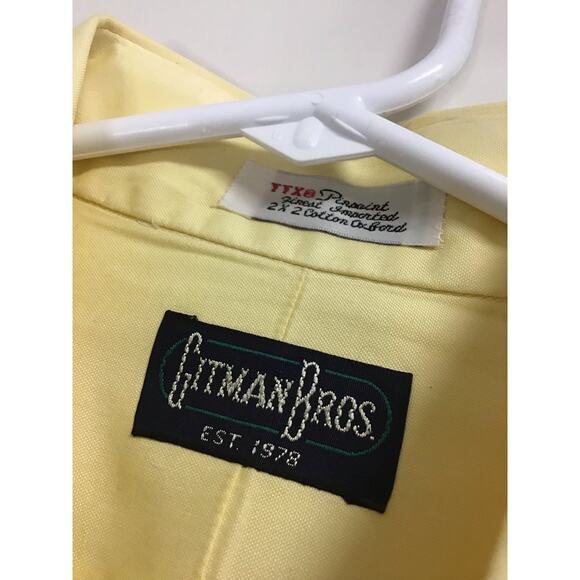Gitman Bros. Yellow Button-Down Men's Shirt Size Extra Large - Picture 5 of 6